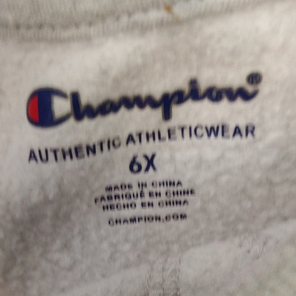 Champion Pink and Gray Sweatshirts Text - Picture 2 of 10